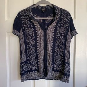 DKNY paisley button up